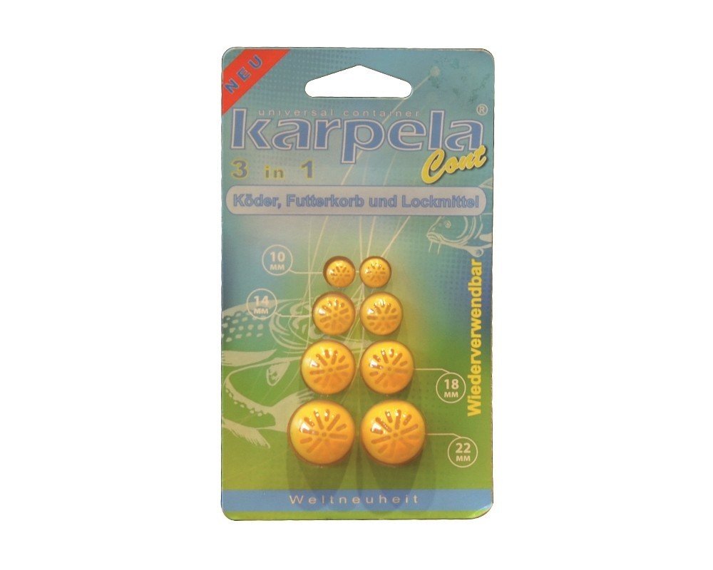 Karpela Cont Yem Tüpü Uzun Delikli 10-14-18-22mm 4'lü Set Sarı