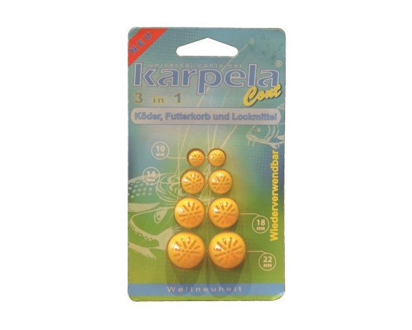 Karpela Cont Yem Tüpü Uzun Delikli 10-14-18-22mm 4'lü Set Sarı