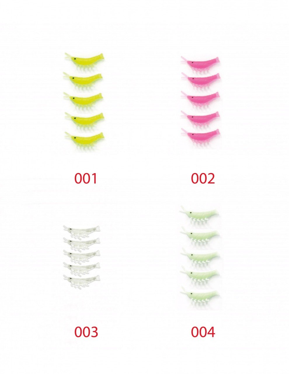 Captain 3051 Silikon Karides 3.5cm Suni Yem 5'li Paket 002