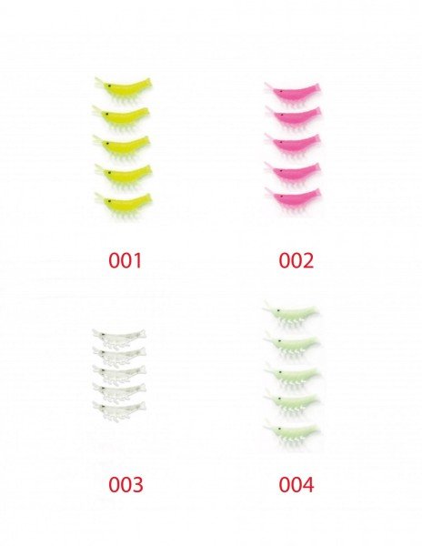 Captain 3051 Silikon Karides 3.5cm Suni Yem 5'li Paket 002