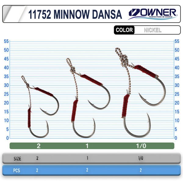 Owner 11752 Jig Minnow Dansa Assist İğne 2