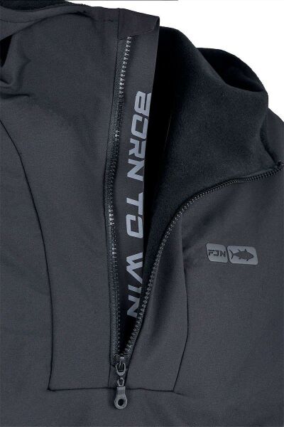 Fujin SeaGame Technical Polar Hoodie Black Grey 