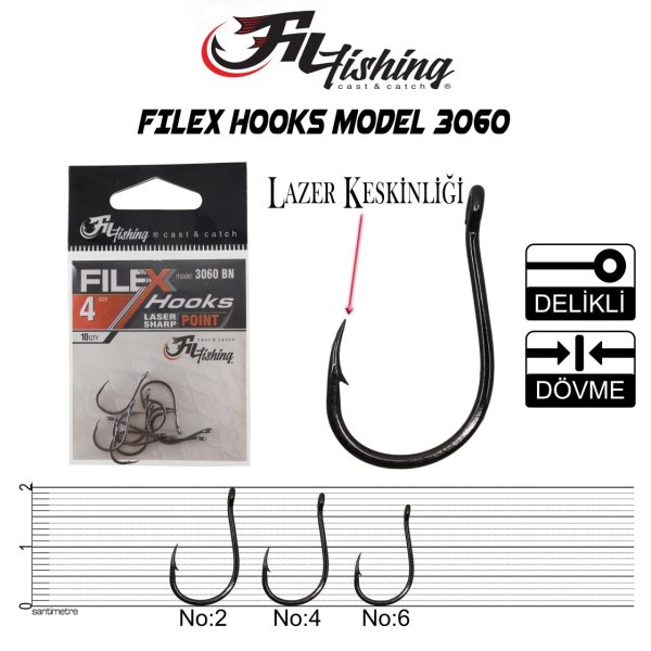 Filex Hooks Model 3060 No 2 / 10 Pcs 4