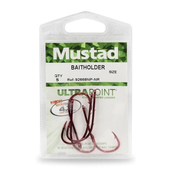 Mustad Red Baitholder Olta İğnesi 92668NP-NR Standart - NO:1-0 - 7Lİ