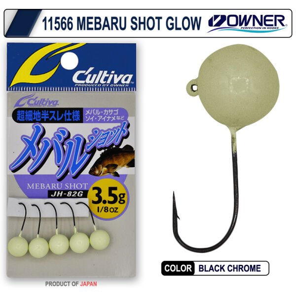 Owner 11566 Mebaru Shot Glow Lrf Jighead 1,8 gr