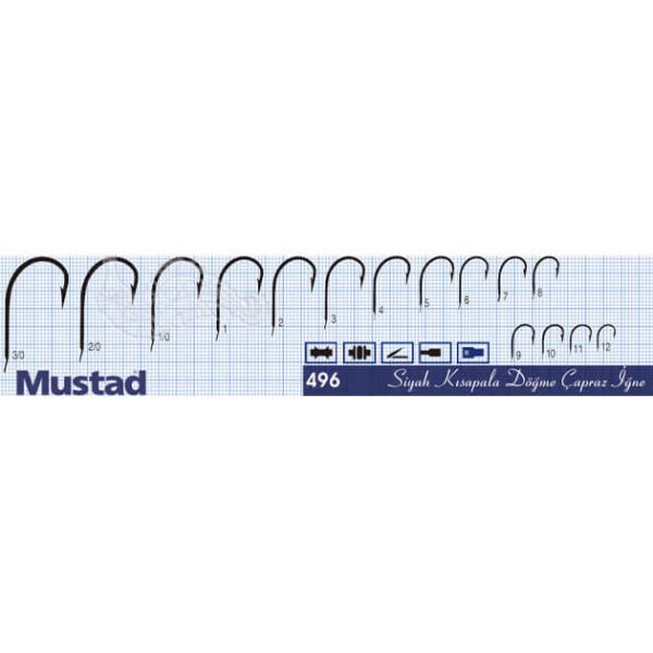 Mustad Olta İğnesi 496 50li Standart - NO:1