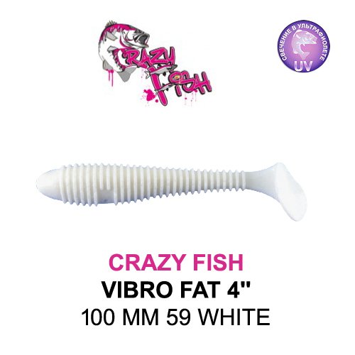 CRAZY FISH VIBRO FAT / 100 MM / COLOR: 59 WHITE