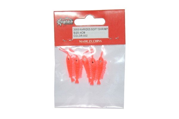 Captain 3050 Silikon Karides 4cm Suni Yem 5'li Paket 002