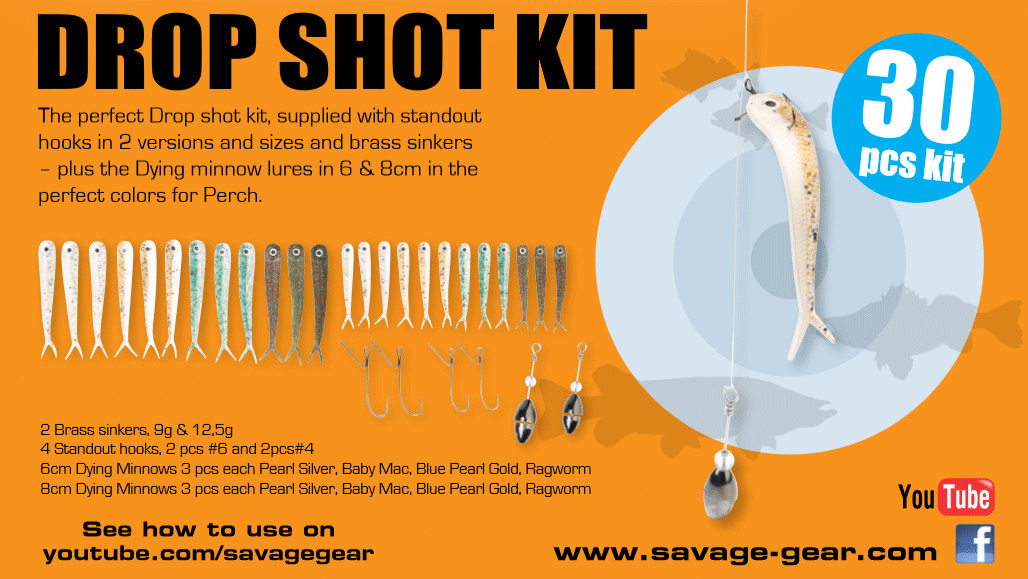 Savage gear Dying Minnow Drop Shot Pro Pack Kit 30 Adet NL Suni yem