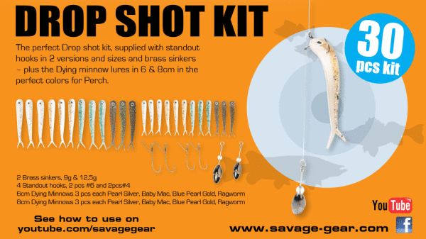 Savage gear Dying Minnow Drop Shot Pro Pack Kit 30 Adet NL Suni yem