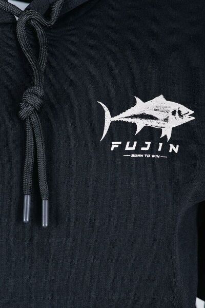 Fujin Tuna Hoodie Black Sweatshirt Kadın 