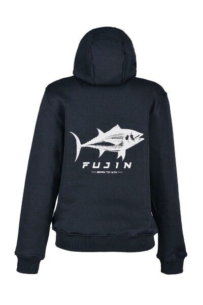 Fujin Tuna Hoodie Black Sweatshirt Kadın 