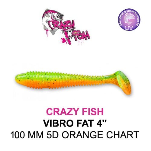 CRAZY FISH VIBRO FAT / 100 MM / COLOR: 5D ORANGE CHART