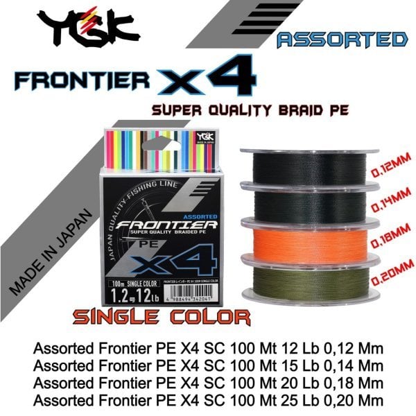 Assorted Frontier PE X4 SC 100 Mt 0,14 mm