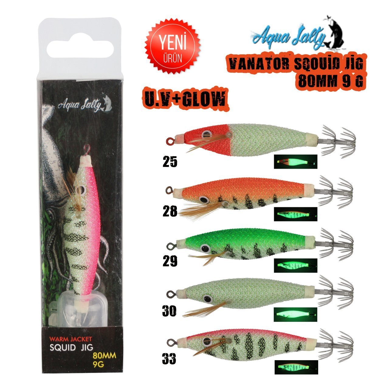 Vanator Squid Jig Kalamar Zokası 80mm 9gr 33