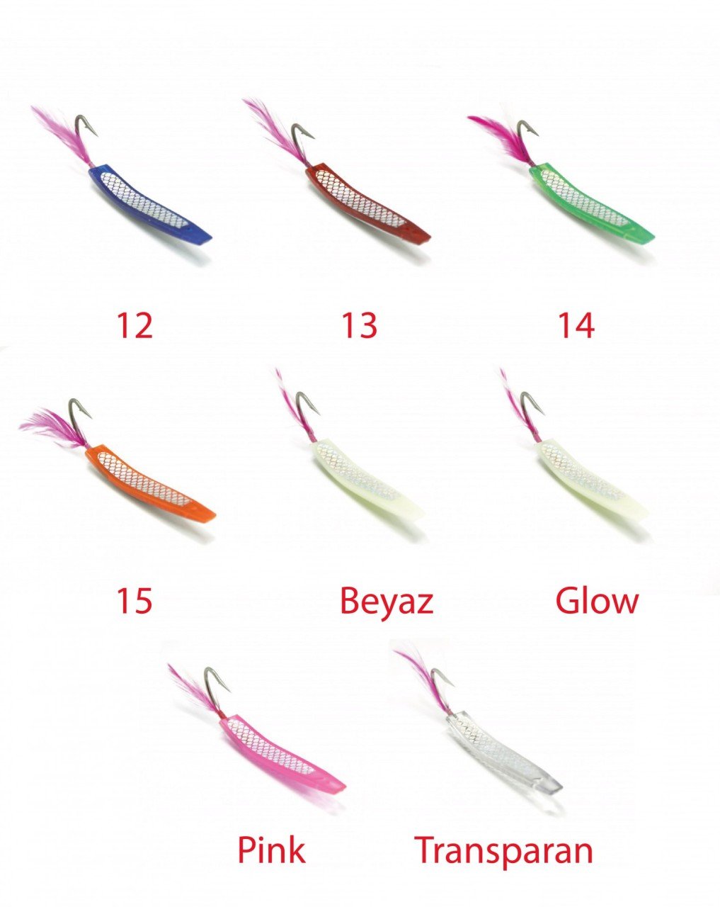 Captain 3626 Feather Jig 7.5cm Silikon Suni Yem 2'li Paket 12