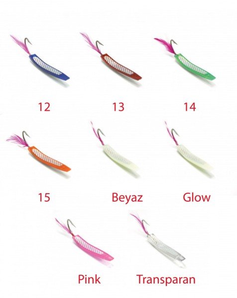 Captain 3626 Feather Jig 7.5cm Silikon Suni Yem 2'li Paket 12