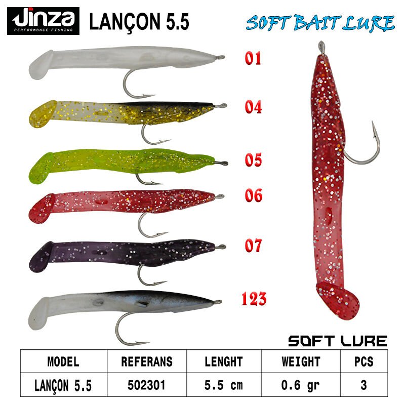 Jinza Lançon 55 mm 0.6 gr LRF Silikonu 06