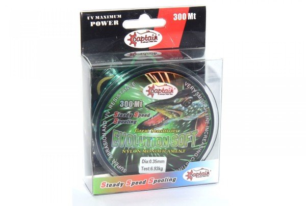 Captain Evolution Soft 300mt Monofilament Misina Yeşil 0.35 mm