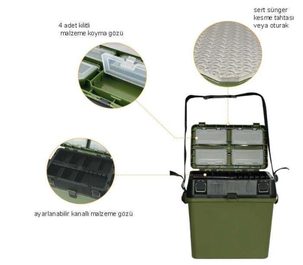 Captain 7211 Profesyonel Takım Çantası Askılı 39x25x37cm