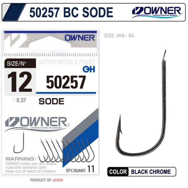Owner 50257 Sode Black Chrome İğne 6