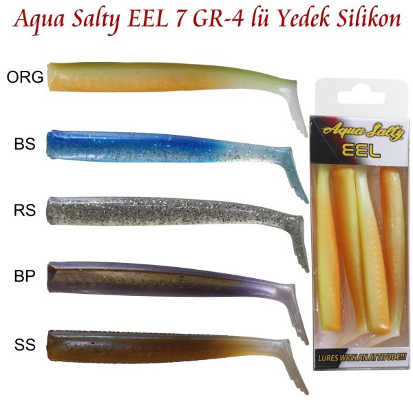 Aqua Salty EEL 7 GR-4 lü Yedek Silikon Sexy Shad