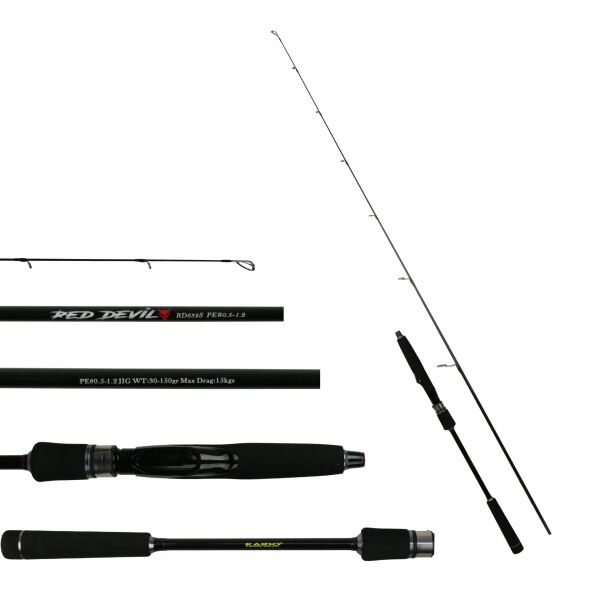 Red Devil 190 cm Tetiksiz Jig Kamışı PE 0.5-1.2
