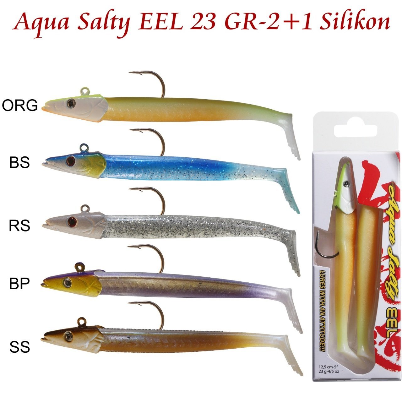 Aqua Salty EEL 23 GR-2+1 Silikon Red Silver