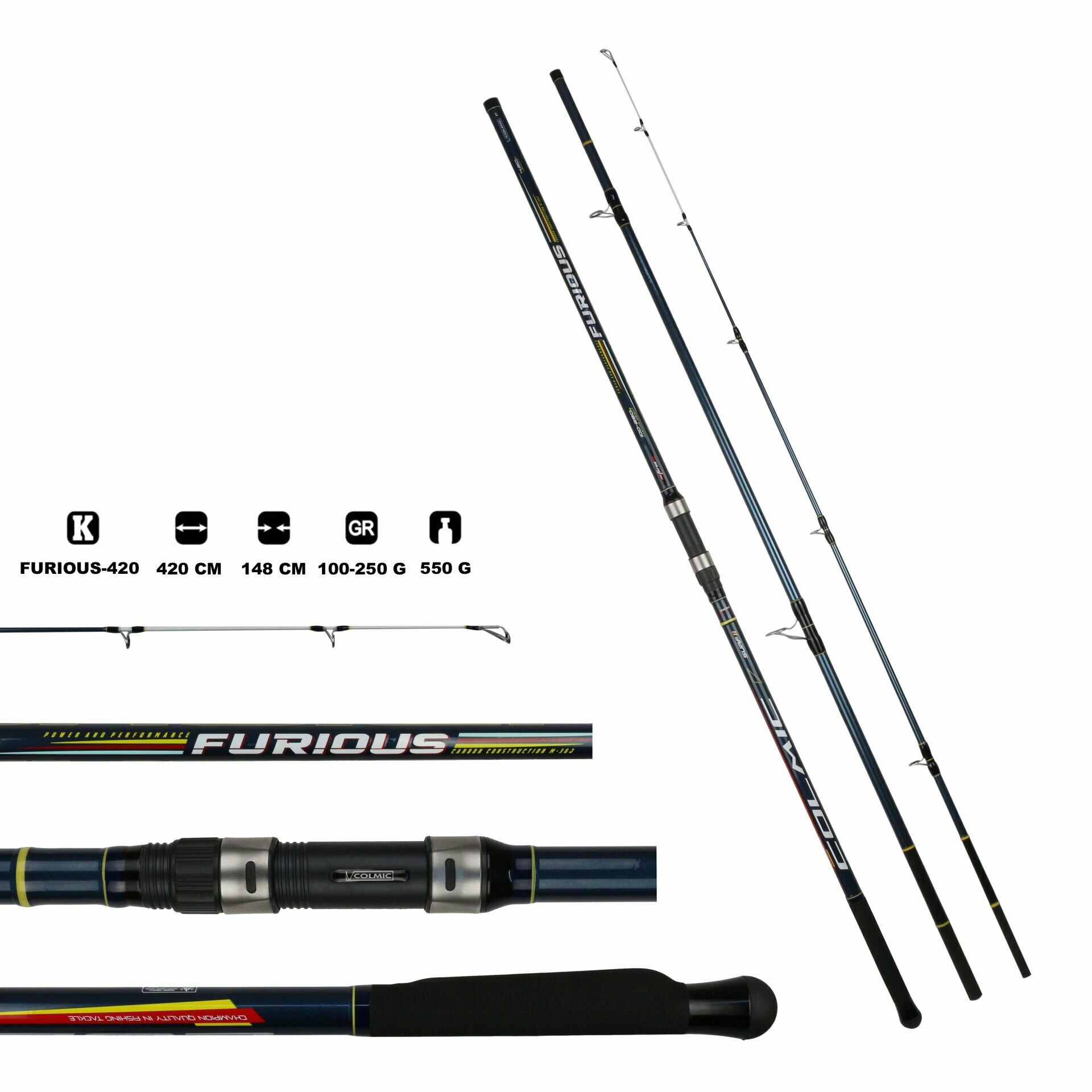 Furıous 420 Surf Kamışı 100-250 g