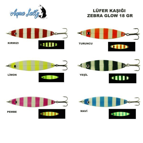Lüfer Kaşığı Zebra Glow 18gr Pembe