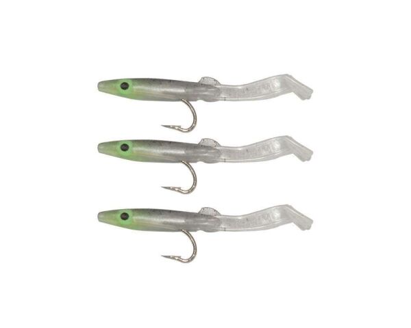 Captain 3526 Eel Fish 5cm Silikon Zargana Suni Yem 3lü Paket E16 BLACK