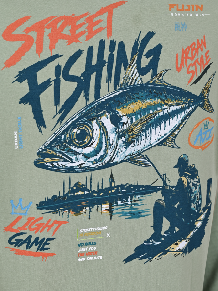 Fujin S26 Street Fishing T-Shirt Green