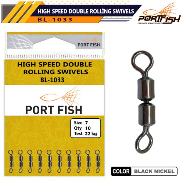 Portfish BL-1033 High Speed Double Rolling Swivels 8