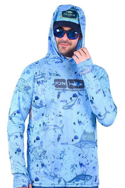 Fujin Pro Angler T-Shirt Blue Fish XXXLarge