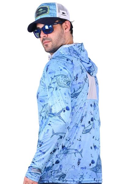 Fujin Pro Angler T-Shirt Blue Fish XXXLarge