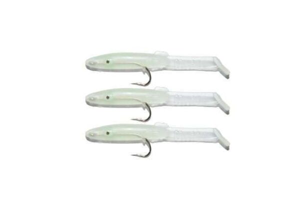 Captain 3526 Eel Fish 5cm Silikon Zargana Suni Yem 3lü Paket E11 GREEN