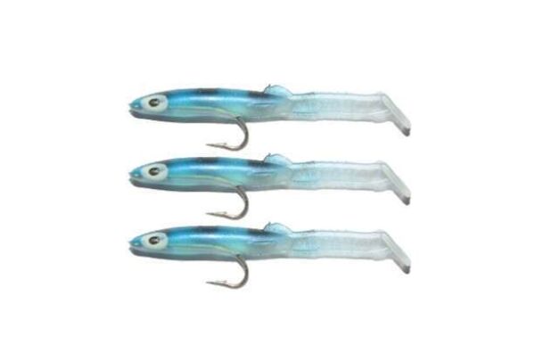 Captain 3526 Eel Fish 5cm Silikon Zargana Suni Yem 3lü Paket E20 BLACK
