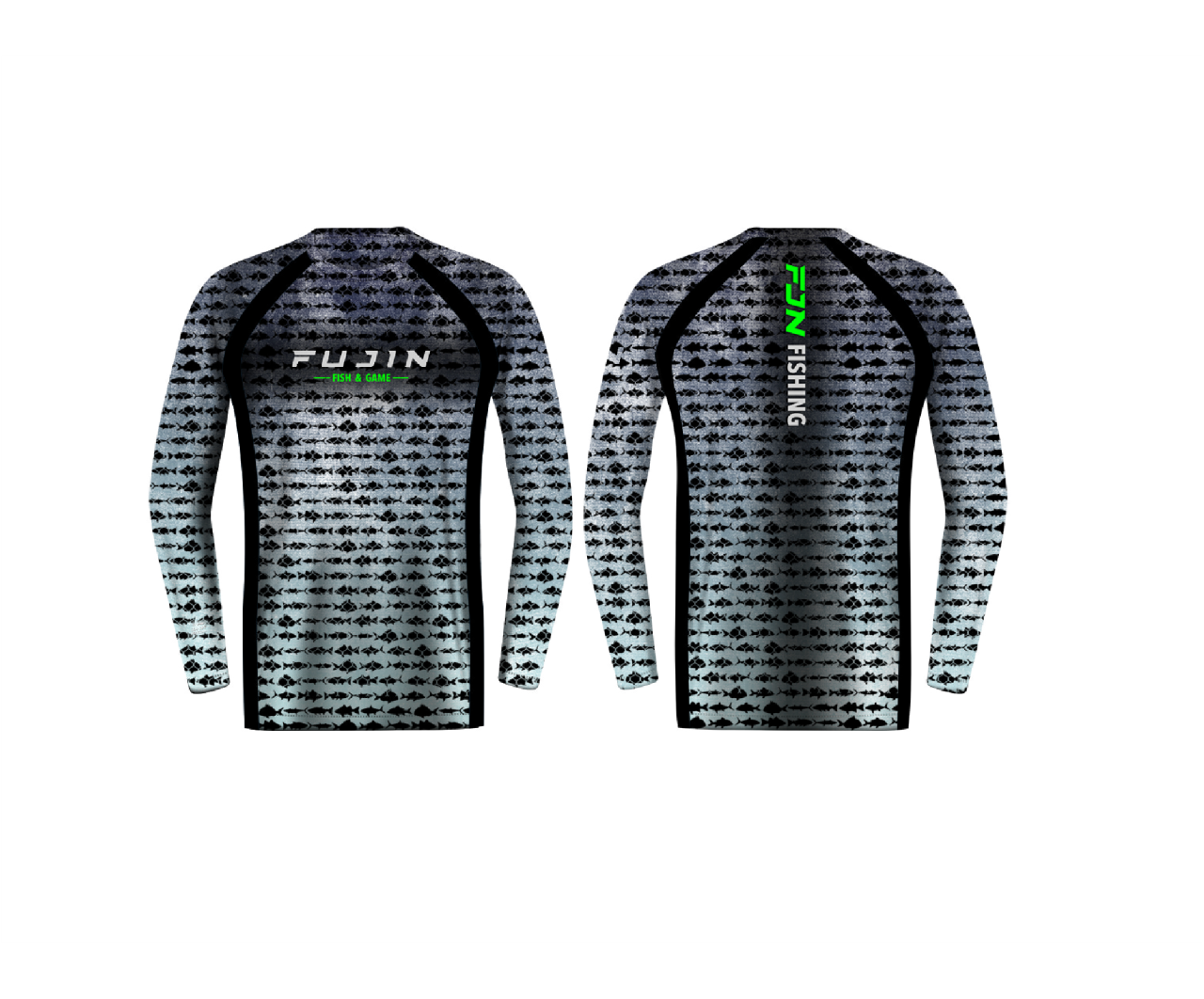Fujin Performance T-Shirt Aqua Blue Fish XXLarge