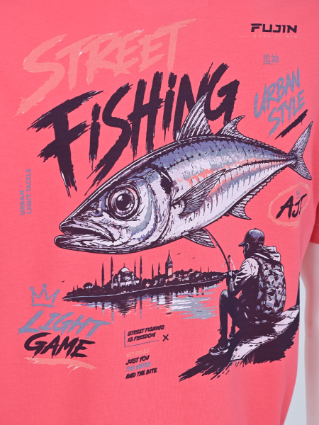 Fujin S26 Street Fishing T-Shirt Scarlet