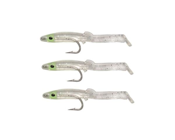 Captain 3526 Eel Fish 5cm Silikon Zargana Suni Yem 3lü Paket E02 SILVER