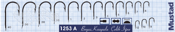 Mustad Olta İğnesi 1253A 100lü Standart - NO:5-0