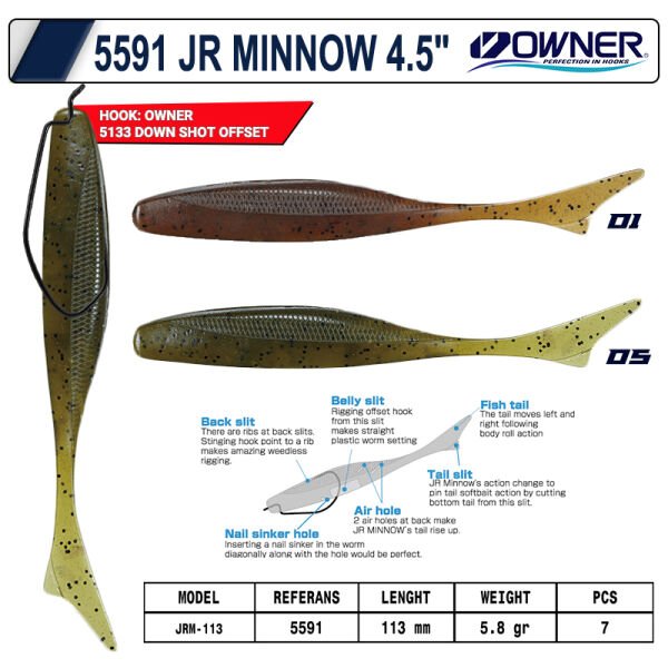 Owner 5591 Jr Minnow 113mm 01