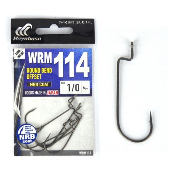 Hayabusa WRM 114 HD Offset Worm Sahte Yem İğnesi 5'li Paket 1/0