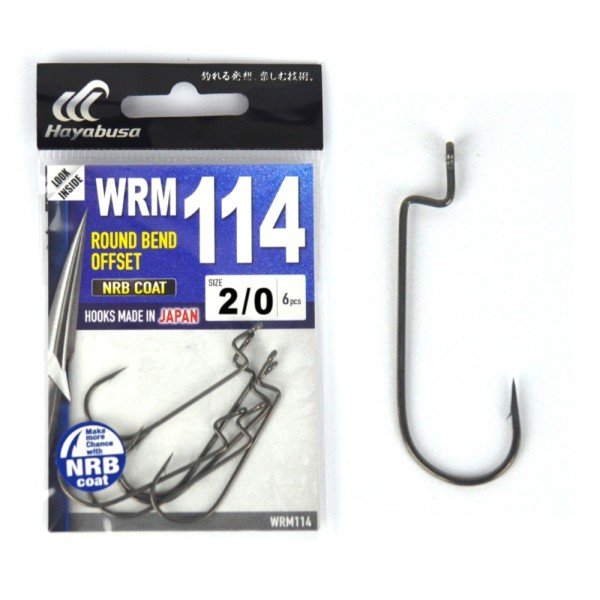 Hayabusa WRM 114 HD Offset Worm Sahte Yem İğnesi 5'li Paket 2/0