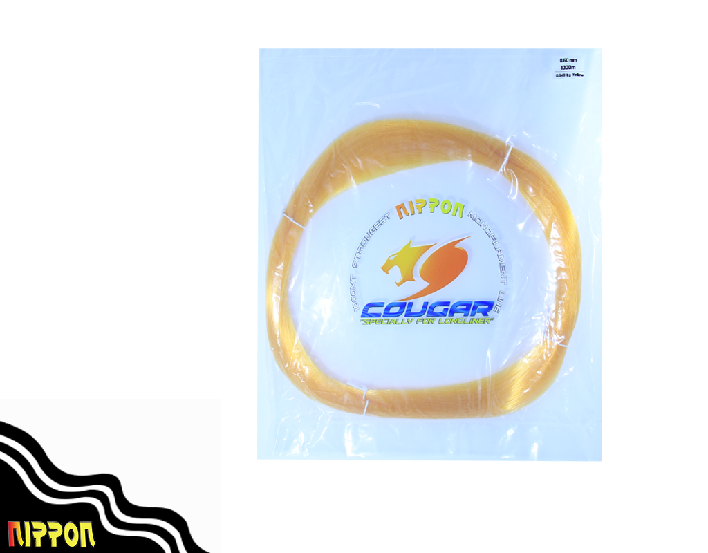 Nippon Cougar Çile Misina Sarı 1000 mt 60 mm