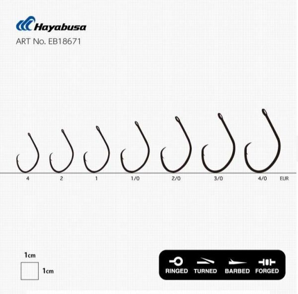 Hayabusa HCRL 186 Circle Delikli Çupra İğnesi Black Nikel