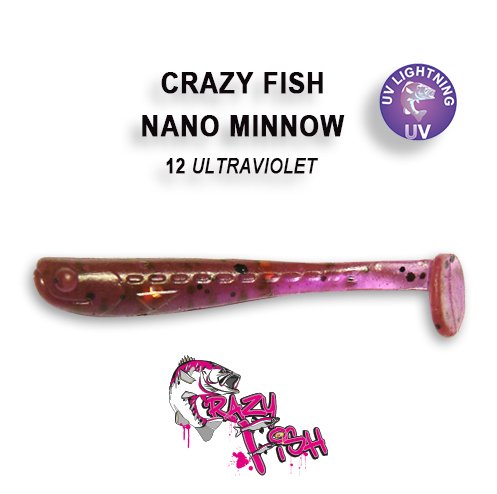 CRAZY FISH NANO MINNOW 1,6 / 40 MM / COLOR: 12 ULTRAVIOLET