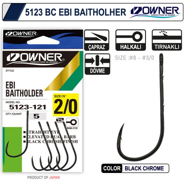 Owner 5123 Ebi Baitholder Black Chrome İğne 1