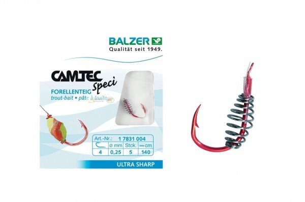 Balzer 17831 Spiral Yaylı Dövme Kırmızı İğne 5'li Paket