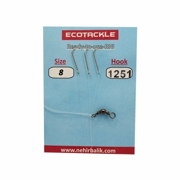 Ecotackle Fırdöndülü Yemli Takım 1251 3 İğne 100P 3